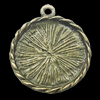 Pendant, Zinc Alloy Jewelry Findings, Outside diameter:20x23mm, Interior diameter:17mm, Sold by Bag