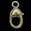 Zinc Alloy Lobster Claw Clasp, 12x25mm, Sold by Bag