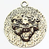 Pendant, Zinc Alloy Jewelry Findings, 37x43mm, Sold by Bag