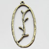 Pendant, Zinc Alloy Jewelry Findings, 20x42mm, Sold by Bag