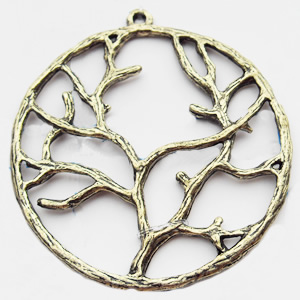 Pendant, Zinc Alloy Jewelry Findings, 40x44mm, Sold by Bag