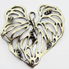 Pendant, Zinc Alloy Jewelry Findings, Leaf, 41x45mm, Sold by Bag