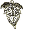 Pendant, Zinc Alloy Jewelry Findings, Leaf, 55x72mm, Sold by Bag