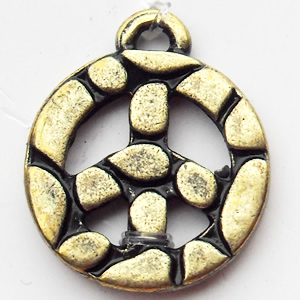 Pendant, Zinc Alloy Jewelry Findings, 12x14mm, Sold by Bag
