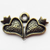 Pendant, Zinc Alloy Jewelry Findings, 18x10mm, Sold by Bag