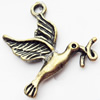 Pendant, Zinc Alloy Jewelry Findings, Bird, 20x24mm, Sold by Bag