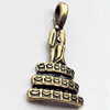 Pendant, Zinc Alloy Jewelry Findings, 15x27mm, Sold by Bag