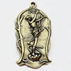 Pendant, Zinc Alloy Jewelry Findings, 24x45mm, Sold by Bag