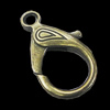 Zinc Alloy Lobster Claw Clasp, 17x30mm, Sold by Bag