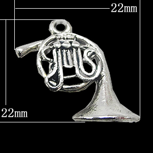 Pendant, Zinc Alloy Jewelry Findings, 22x22mm, Sold by Bag