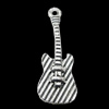 Pendant, Zinc Alloy Jewelry Findings, Guitar 9x25mm, Sold by Bag