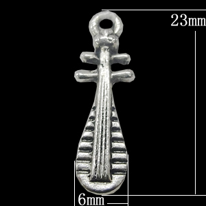 Pendant, Zinc Alloy Jewelry Findings, 6x23mm, Sold by Bag