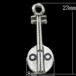 Pendant, Zinc Alloy Jewelry Findings, 8x23mm, Sold by Bag