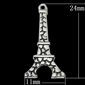 Pendant, Zinc Alloy Jewelry Findings, 11x24mm, Sold by Bag