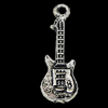 Pendant, Zinc Alloy Jewelry Findings, Guitar 8x24mm, Sold by Bag
