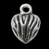 Pendant, Zinc Alloy Jewelry Findings, Heart 9x12mm, Sold by Bag