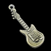 Pendant, Zinc Alloy Jewelry Findings, Guitar 11x31mm, Sold by Bag