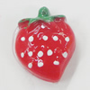 Resin Cabochons, No-Hole Jewelry findings, Strawberry 13x17mm, Sold by Bag