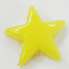 Resin Cabochons, No-Hole Jewelry findings, Star 17mm, Sold by Bag