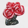 Resin Cabochons, No-Hole Jewelry findings, Flower 27x30mm, Sold by Bag