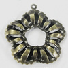 Iron Jewelry Finding Pendant Lead-free, Flower 30x33mm, Sold by Bag