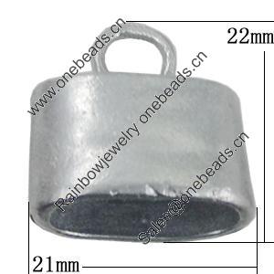 Iron Jewelry Finding Pendant Lead-free, 21x22mm, Sold by Bag
