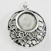 Pendant, Zinc Alloy Jewelry Findings, Outside diameter:25x29mm, Interior diameter:12mm, Sold by Bag