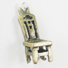 Pendant, Zinc Alloy Jewelry Findings, Chair 7x19mm, Sold by Bag