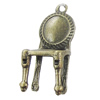 Pendant, Zinc Alloy Jewelry Findings, Chair 14x33mm, Sold by Bag