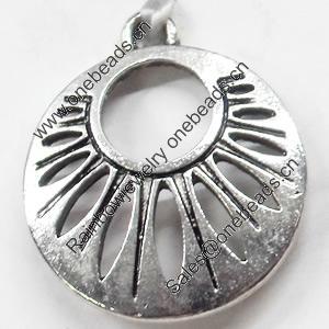 Pendant, Zinc Alloy Jewelry Findings, 19x22mm, Sold by Bag