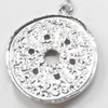 Pendant, Zinc Alloy Jewelry Findings, 25x28mm, Sold by Bag
