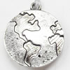 Pendant, Zinc Alloy Jewelry Findings, 19x22mm, Sold by Bag