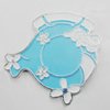 Zinc Alloy Enamel Cabochons, 42x40mm, Sold by Bag