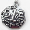 Pendant, Zinc Alloy Jewelry Findings, 19x21mm, Sold by Bag