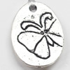 Pendant, Zinc Alloy Jewelry Findings, 16x21mm, Sold by Bag