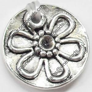 Pendant, Zinc Alloy Jewelry Findings, 16x16mm, Sold by Bag