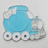 Zinc Alloy Enamel Cabochons, 40x35mm, Sold by Bag