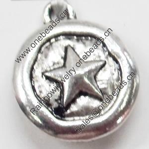 Pendant, Zinc Alloy Jewelry Findings, 16x19mm, Sold by Bag