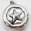 Pendant, Zinc Alloy Jewelry Findings, 16x19mm, Sold by Bag