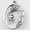 Pendant, Zinc Alloy Jewelry Findings, 17x28mm, Sold by Bag