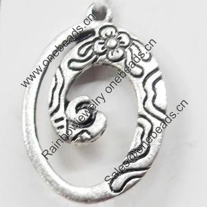 Pendant, Zinc Alloy Jewelry Findings, 17x28mm, Sold by Bag