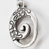Pendant, Zinc Alloy Jewelry Findings, 13x19mm, Sold by Bag