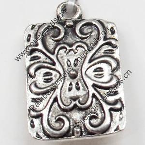 Pendant, Zinc Alloy Jewelry Findings, 13x20mm, Sold by Bag