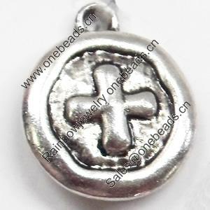 Pendant, Zinc Alloy Jewelry Findings, 15x18mm, Sold by Bag