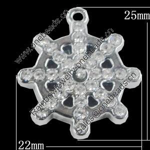 Pendant Setting Zinc Alloy Jewelry Findings, 22x25mm, Sold by Bag