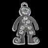 Pendant Setting Zinc Alloy Jewelry Findings, 15x27mm, Sold by Bag