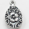 Pendant, Zinc Alloy Jewelry Findings, 12x21mm, Sold by Bag