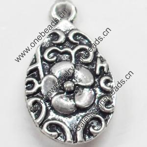 Pendant, Zinc Alloy Jewelry Findings, 12x21mm, Sold by Bag