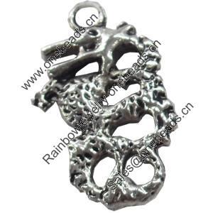 Pendant, Zinc Alloy Jewelry Findings, 15x24mm, Sold by Bag