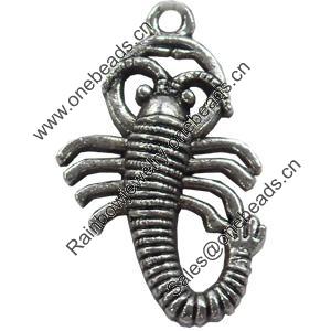 Pendant, Zinc Alloy Jewelry Findings, 18x29mm, Sold by Bag